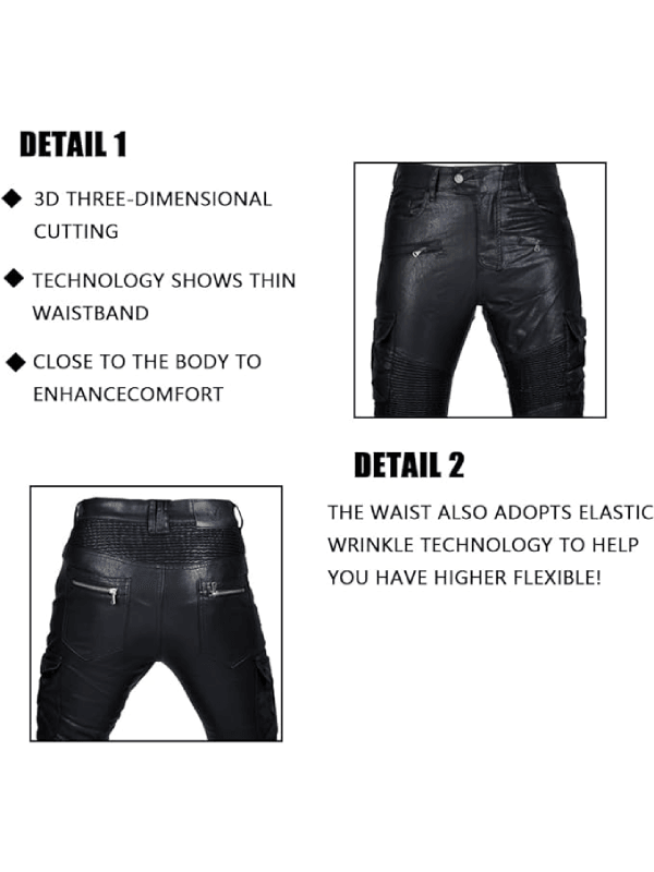 Leather Flex Back Waterproof Riding Pants