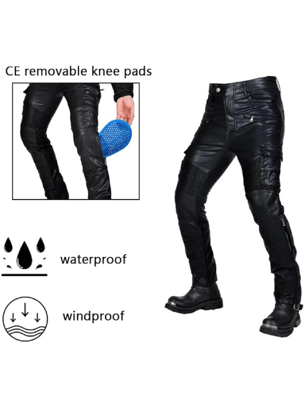 Leather Flex Back Waterproof Riding Pants