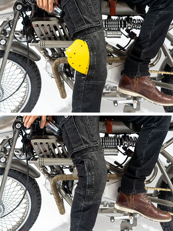 Safety Riding Denim Pants with Removable Protectors