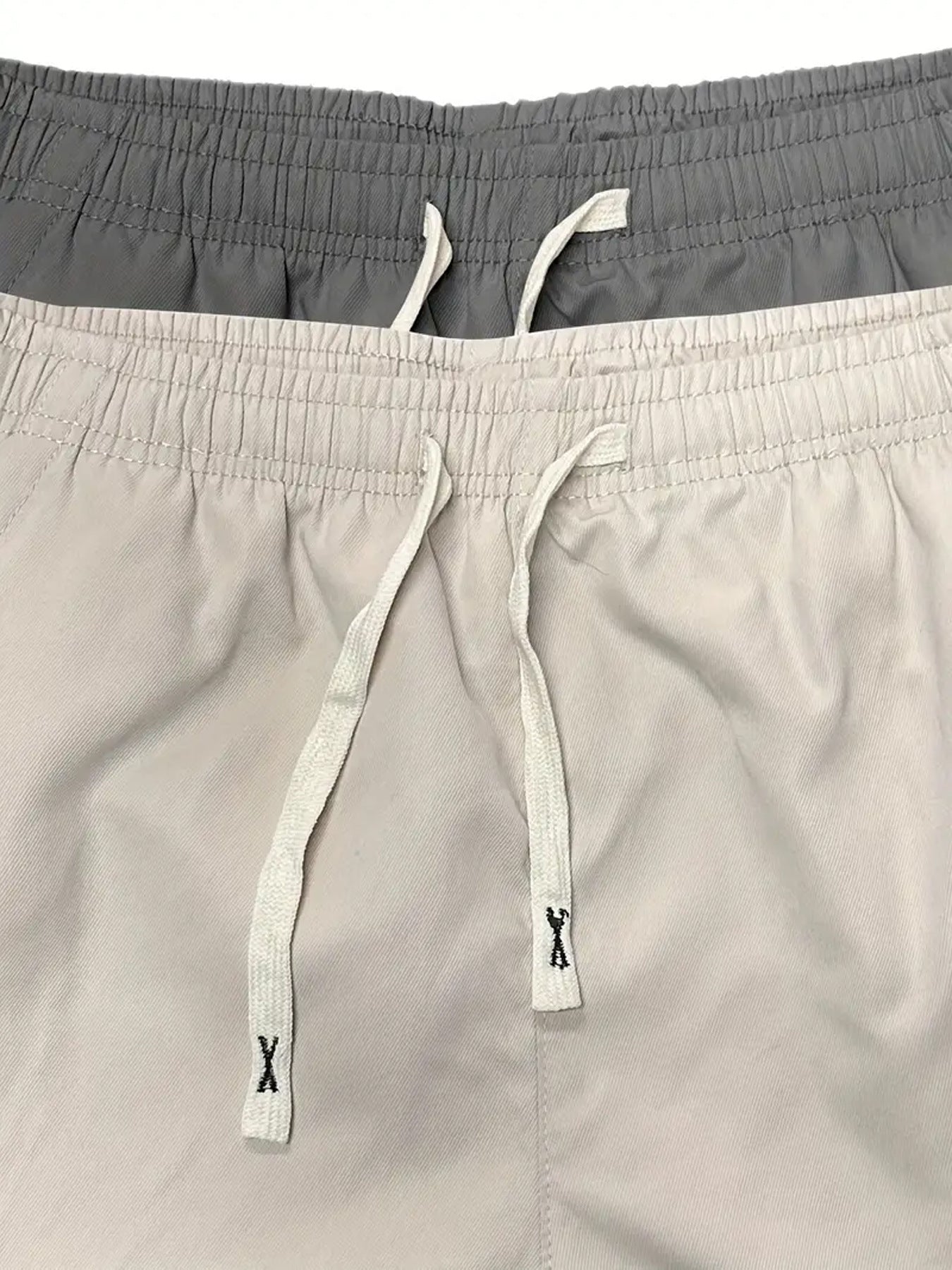 Solid-Color Multi-Pocket Cargo Shorts