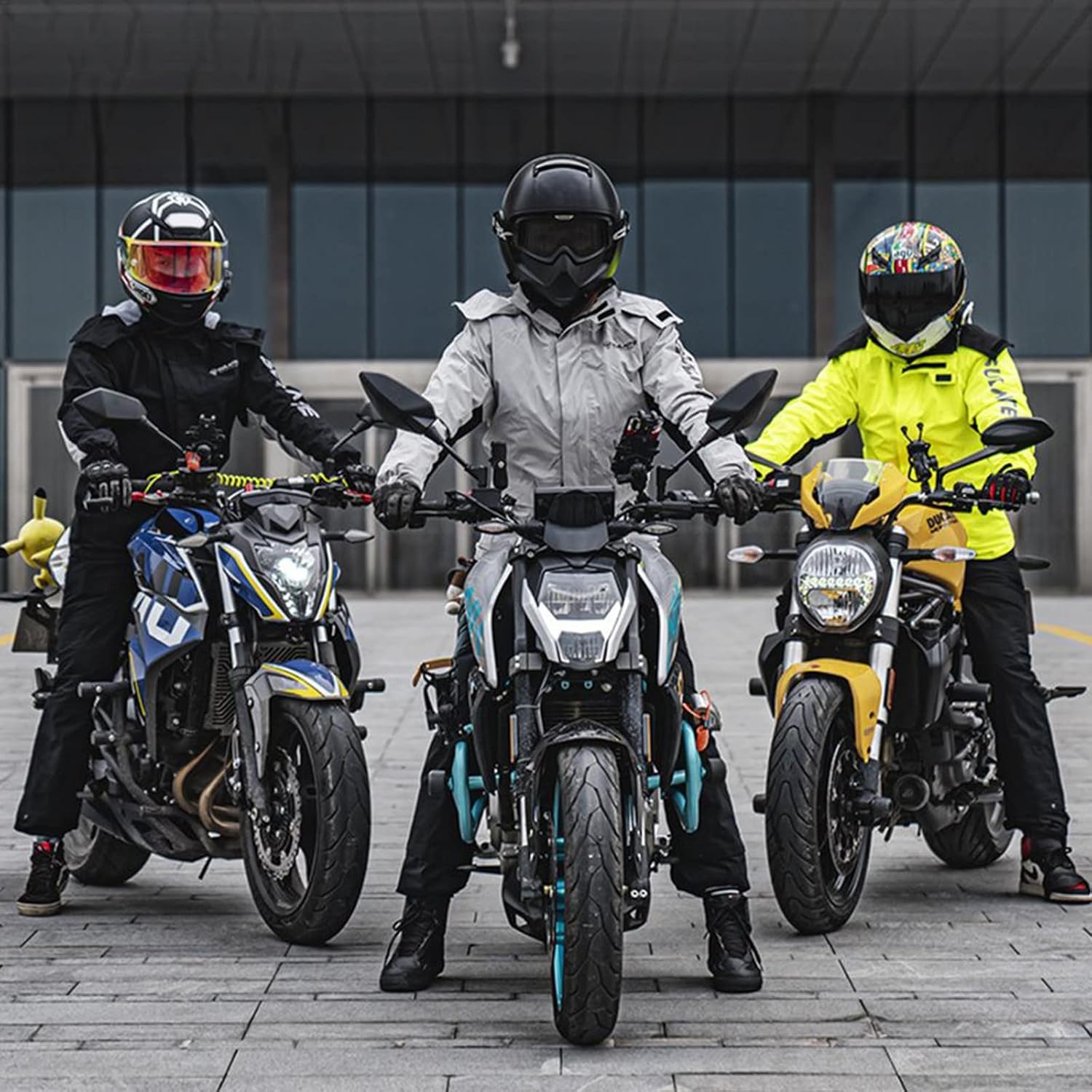 Mclula Motorcycle Rain Jacket and Pants Set With Free Storage Bag