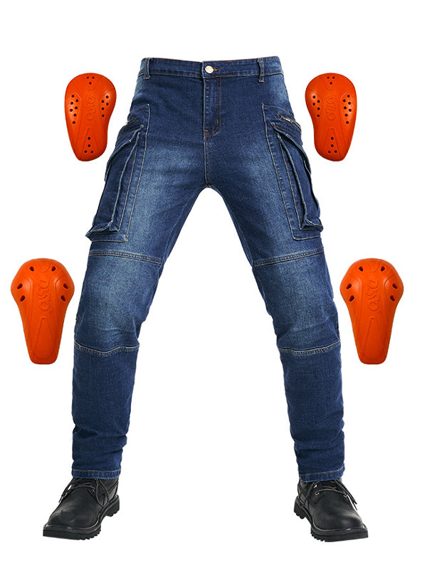 Safety Riding Denim Pants with Removable Protectors