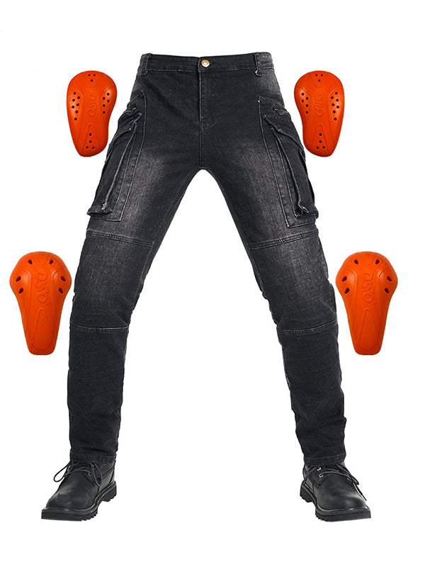 Safety Riding Denim Pants with Removable Protectors