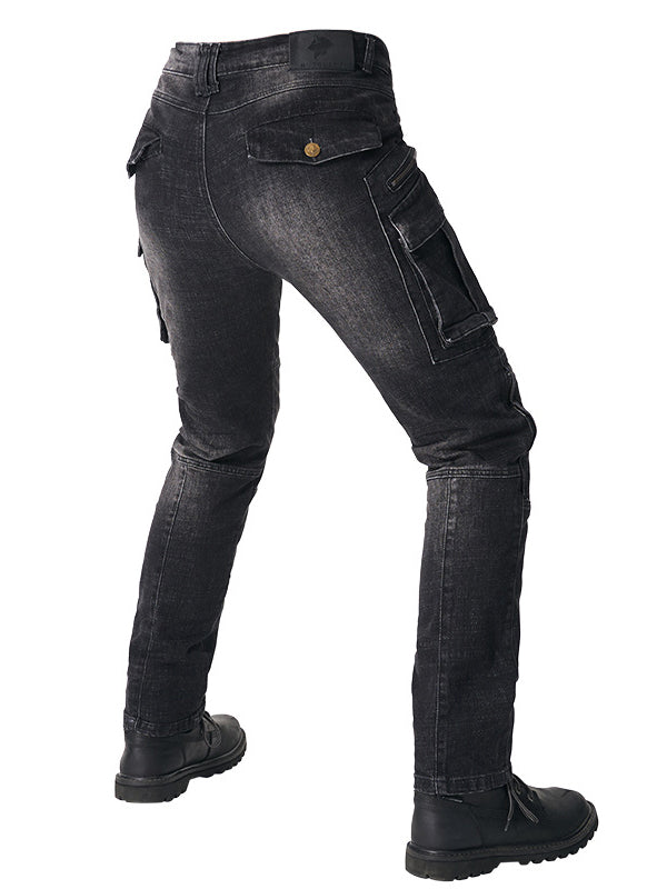 Safety Riding Denim Pants with Removable Protectors