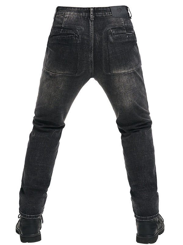 Abrasion Resistant Multi-Pocket Riding Jeans