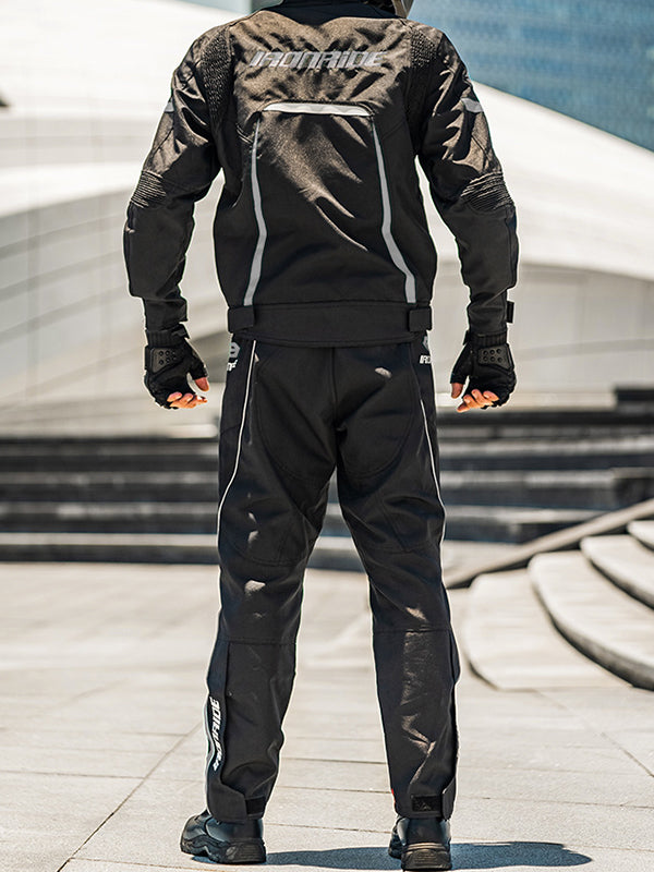 Men’s Motorcycle Tracksuit Set – Sporty Style with Reflective Design & Free Protective Armor