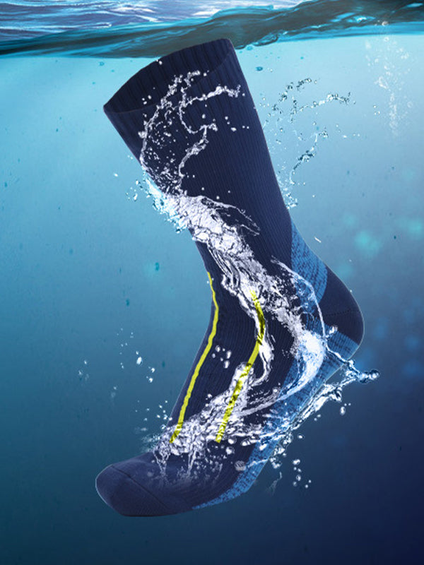 Men's Contrast Color Waterproof Outdoor Ski Mid Tube Waterproof Socks