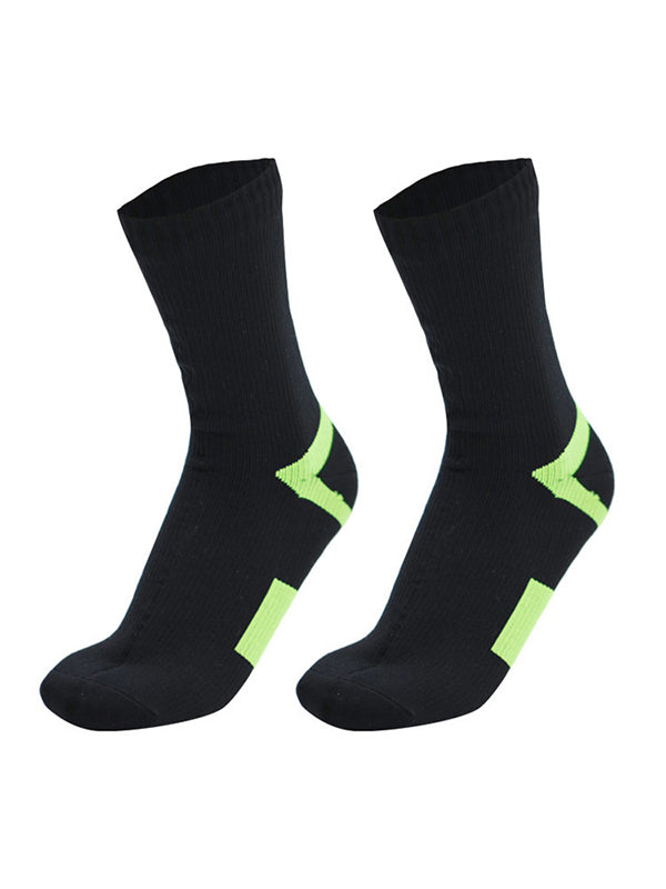Men's Contrast Color Waterproof Outdoor Ski Mid Tube Waterproof Socks