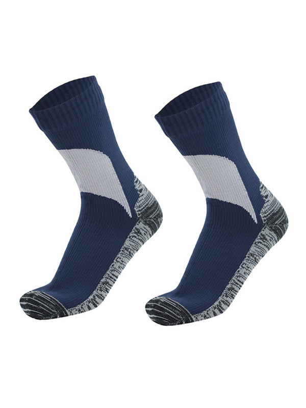 Men's Color Block Waterproof Outdoor Ski Waterproof Mid Tube Waterproof Socks