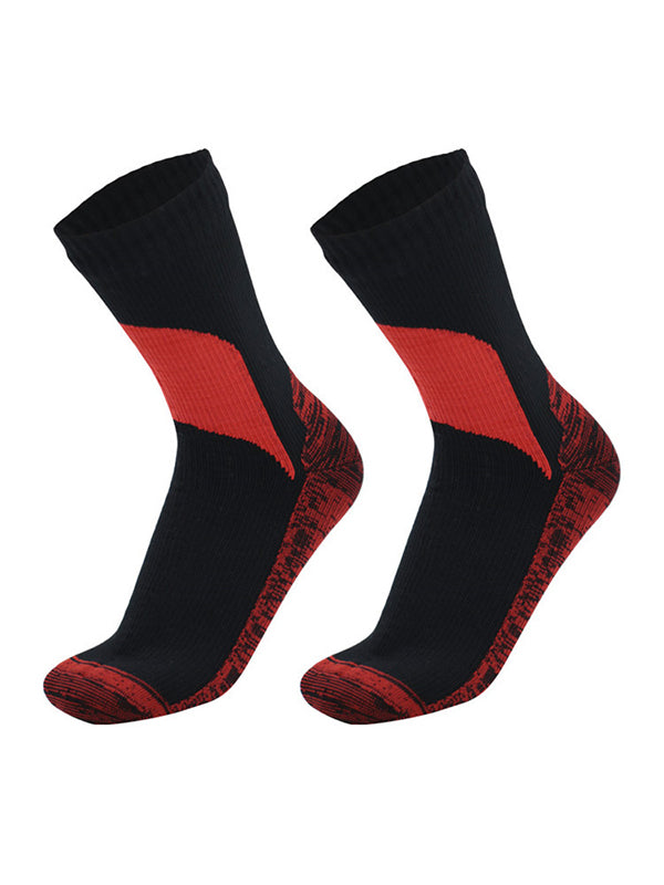 Men's Color Block Waterproof Outdoor Ski Waterproof Mid Tube Waterproof Socks