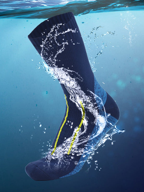 Men's Color Block Waterproof Outdoor Ski Waterproof Mid Tube Waterproof Socks