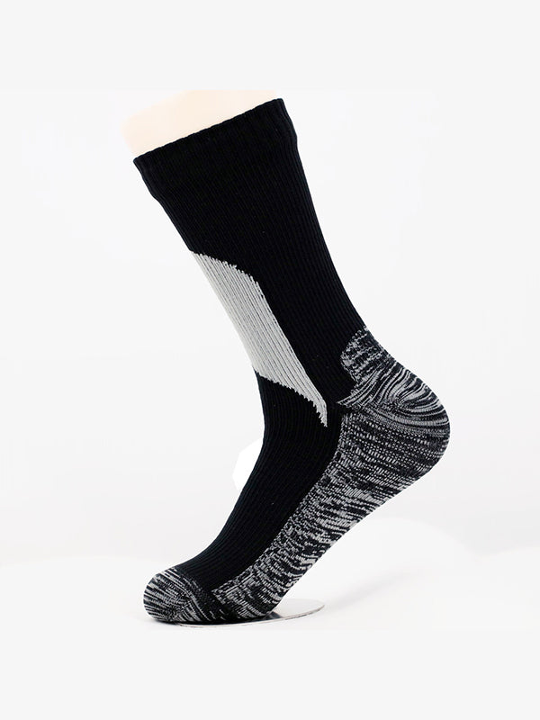 Men's Color Block Waterproof Outdoor Ski Waterproof Mid Tube Waterproof Socks