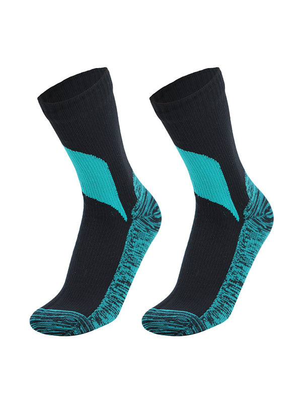 Men's Color Block Waterproof Outdoor Ski Waterproof Mid Tube Waterproof Socks