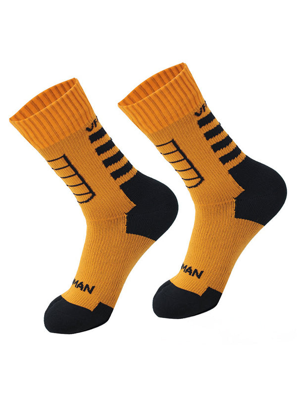 Men's Striped Waterproof Outdoor Ski Waterproof Mid Tube Waterproof Socks
