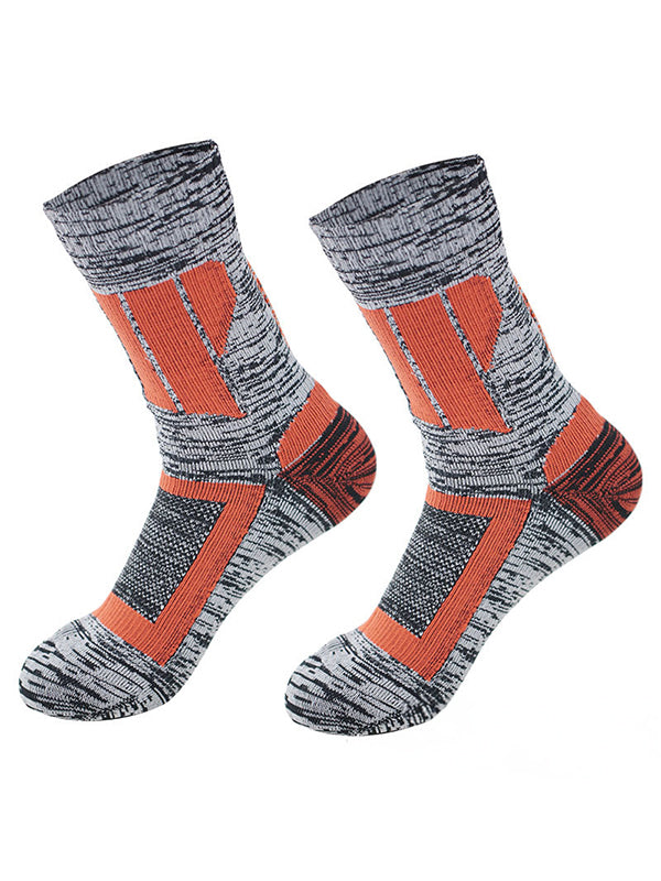 Men's Striped Waterproof Outdoor Ski Waterproof Mid Tube Waterproof Socks