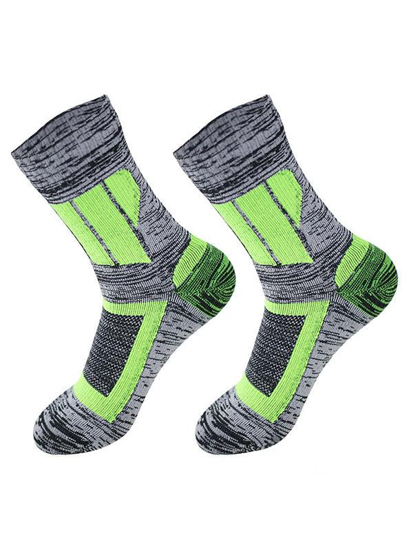 Men's Striped Waterproof Outdoor Ski Waterproof Mid Tube Waterproof Socks