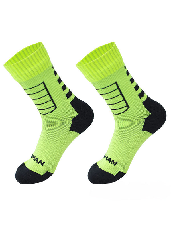 Men's Striped Waterproof Outdoor Ski Waterproof Mid Tube Waterproof Socks
