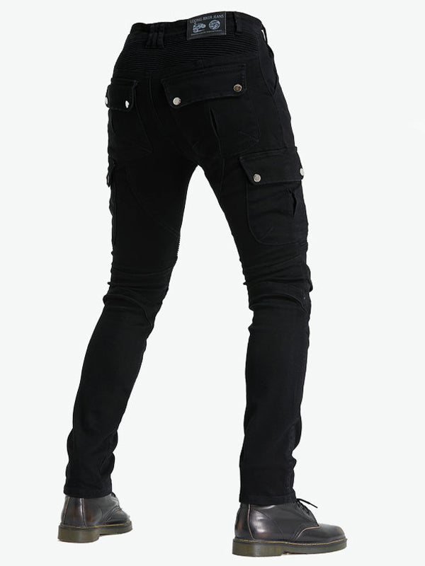 Men’s Green Camouflage Motorcycle Pants with Kevlar Reinforcement and CE Protectors