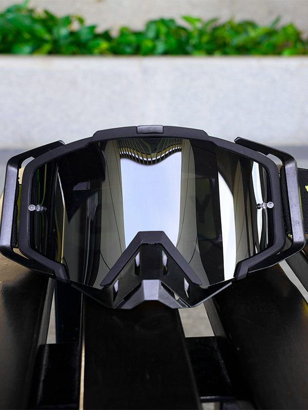 Motorcycle Goggles - TPU Frame & PC Lens for Sun, Dust, Impact & Glare Protection - Suitable for Motorcycle, Cycling, Mountain Biking