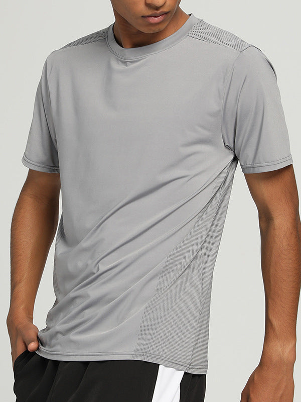 Men's Fitness Ice Silk Bottom Sports Short Sleeve Tee