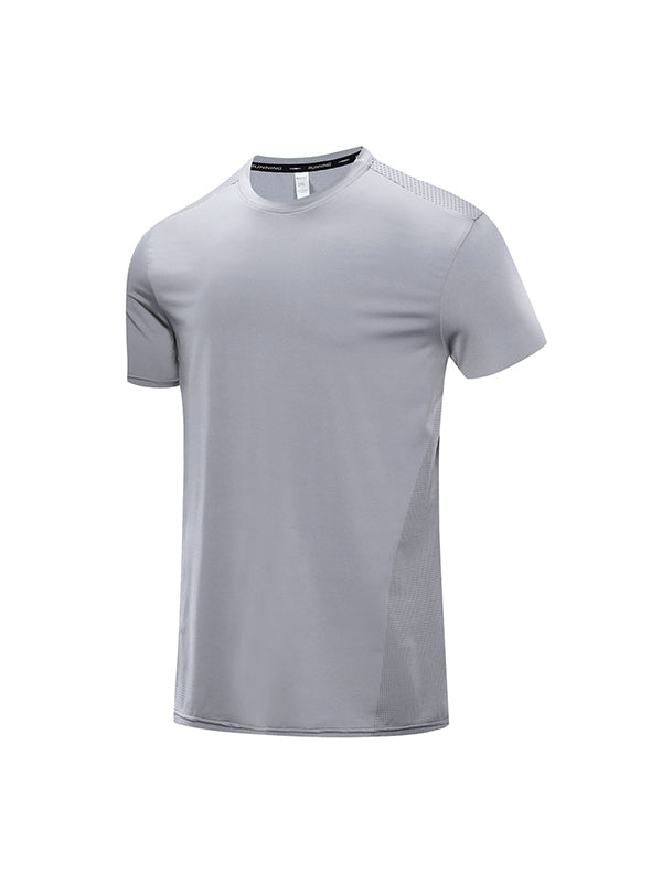Men's Fitness Ice Silk Bottom Sports Short Sleeve Tee