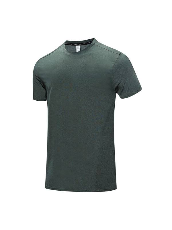 Men's Fitness Ice Silk Bottom Sports Short Sleeve Tee