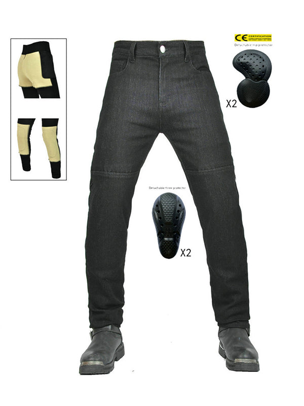 Men's Kevlar-Reinforced Motorcycle Riding Pants | CE Armor, Adjustable Four-Season Protective Gear