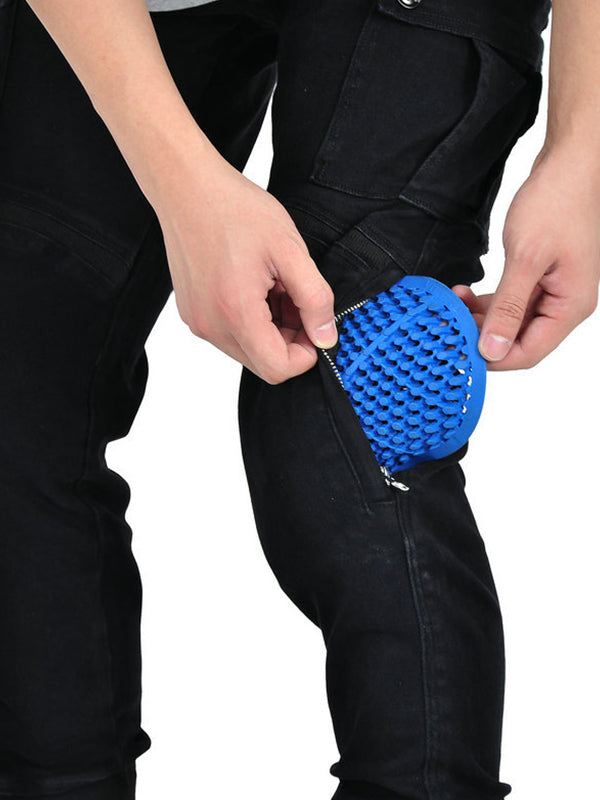 Men's Motorcycle Cargo Pants with Large Area Kevlar Reinforcement and CE Protectors