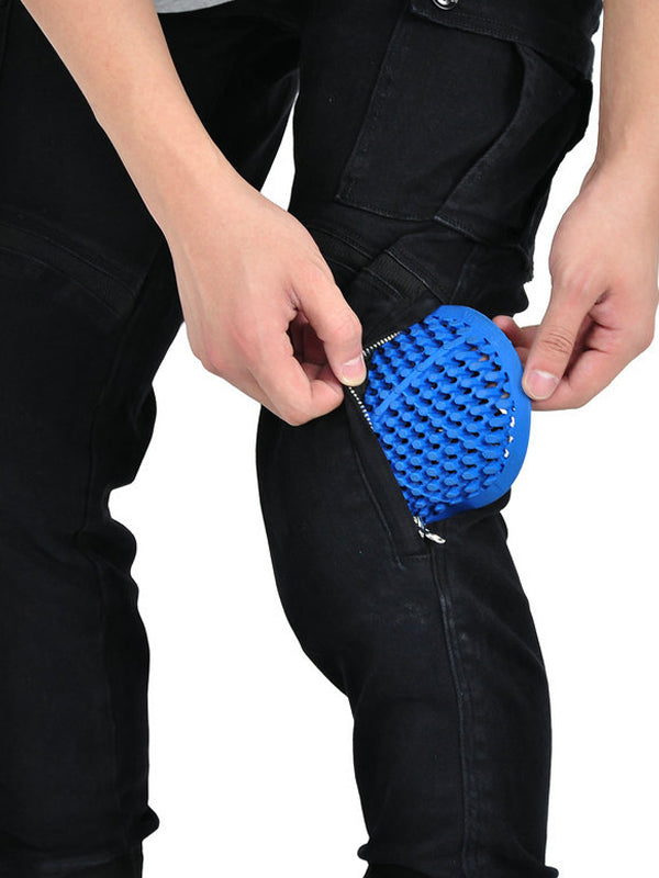 Men's Motorcycle Cargo Pants with Large Area Kevlar Reinforcement and CE Protectors