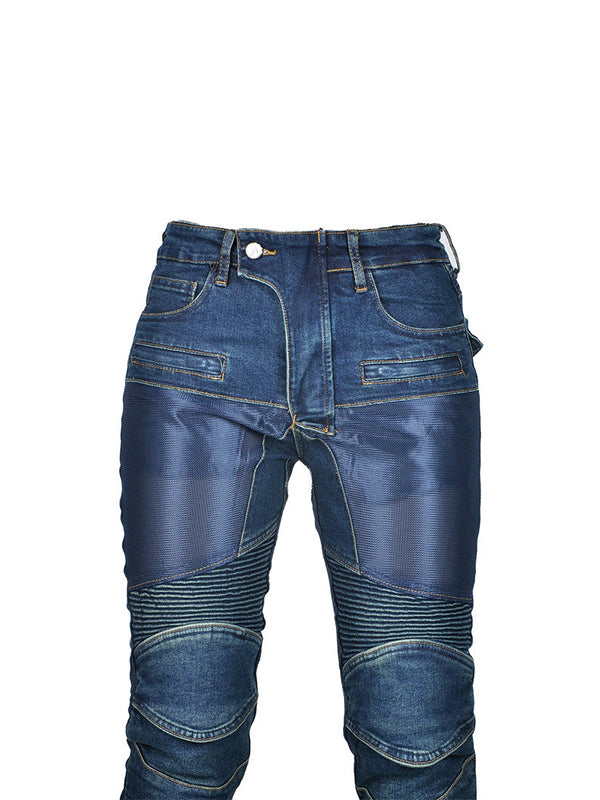 Women's Motorcycle Mesh Breathable Anti Fall Riding Jeans