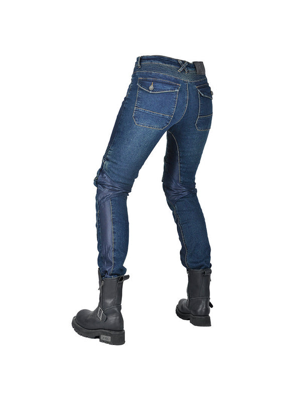 Women's Motorcycle Mesh Breathable Anti Fall Riding Jeans