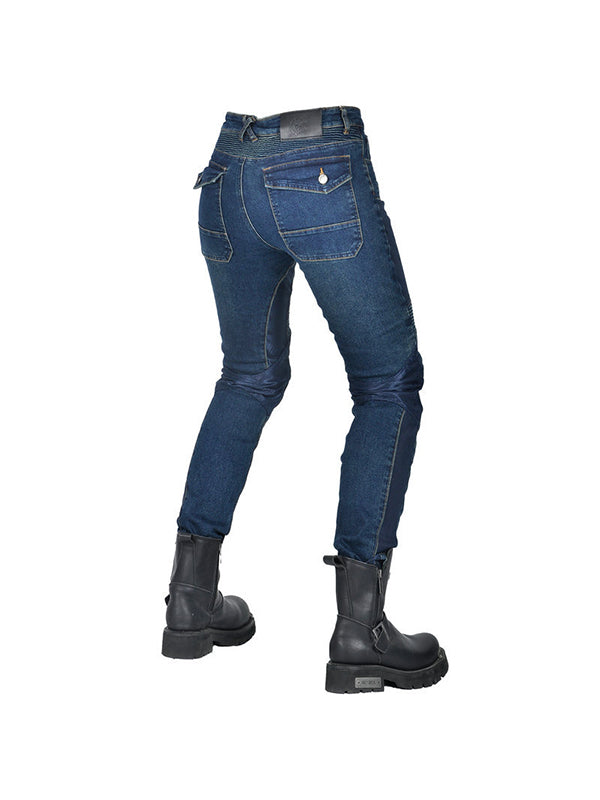 Women's Motorcycle Mesh Breathable Anti Fall Riding Jeans