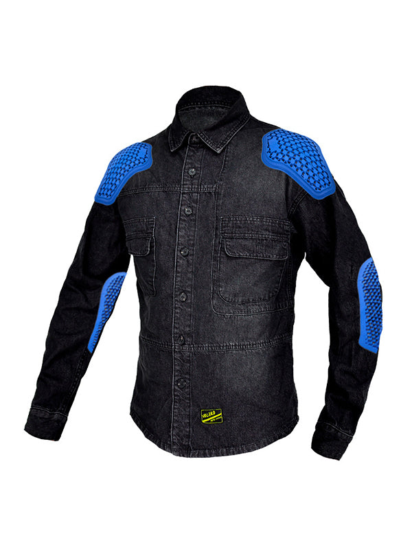 Men's Retro Motorcycle Denim Shirt