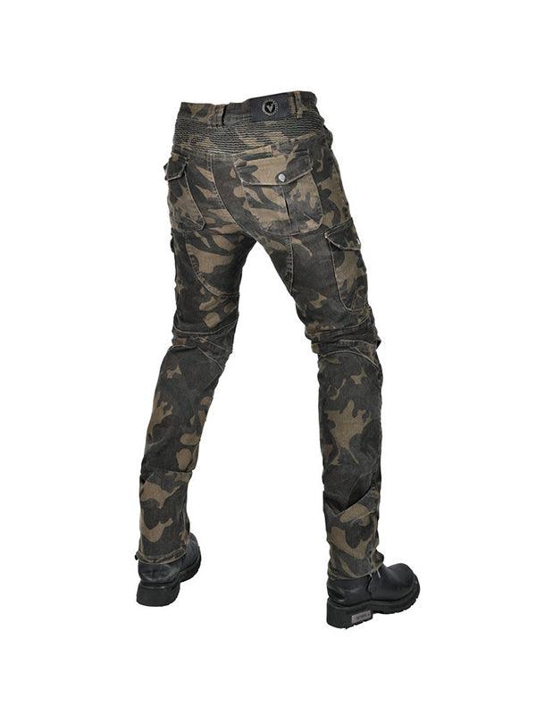Men's Camouflage Motorcycle Riding Pants with CE Knee and Hip Armor