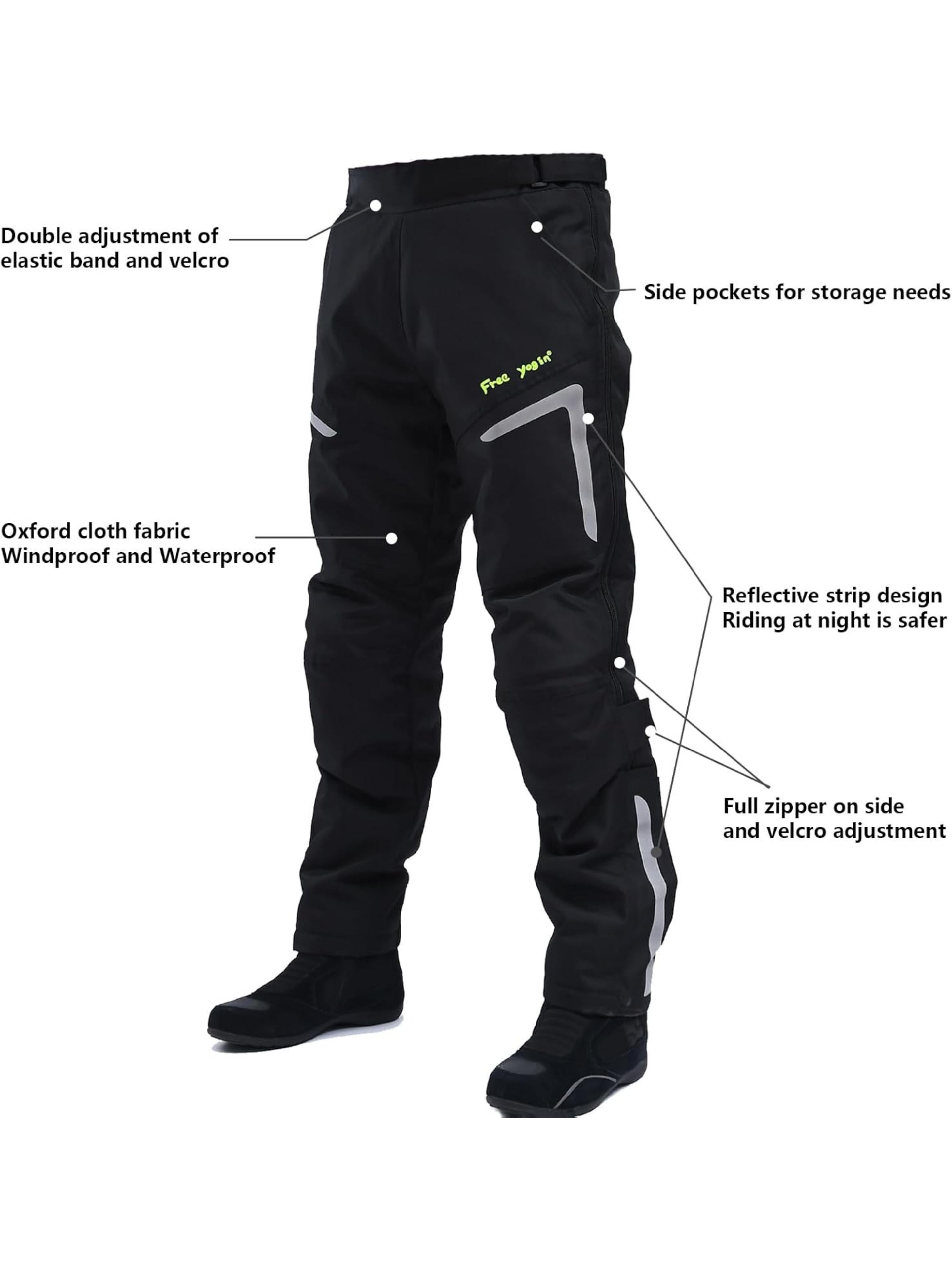 Men's Thermal Windproof Riding Pants- CE Armor & Reflective