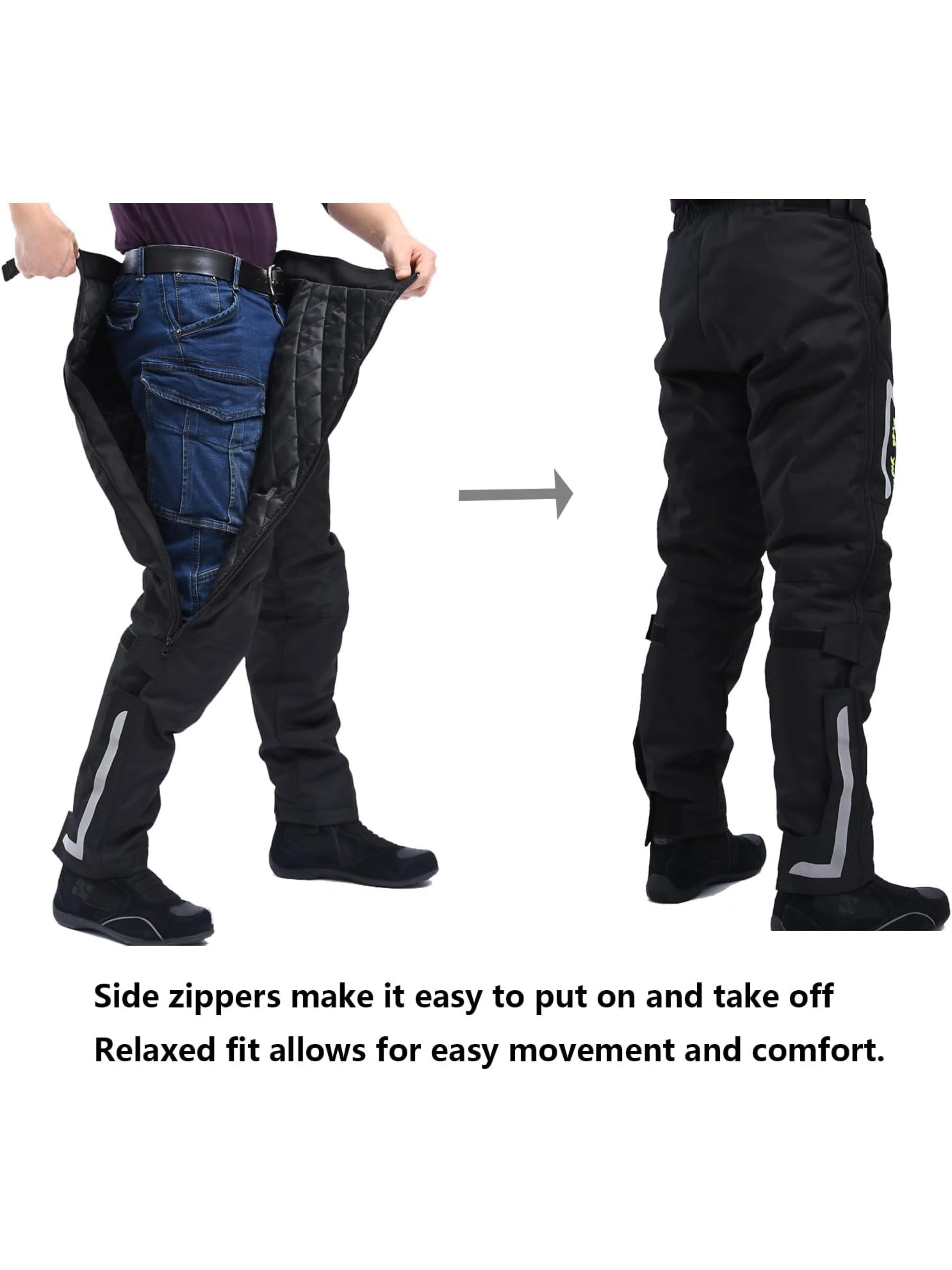 Men's Thermal Windproof Riding Pants- CE Armor & Reflective