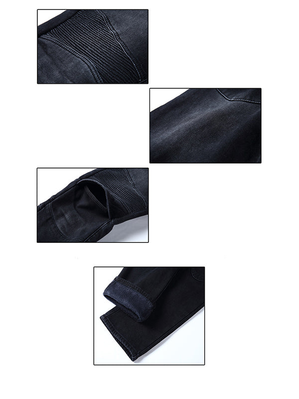 Men's Thermal Lined Motorcycle Riding Jeans