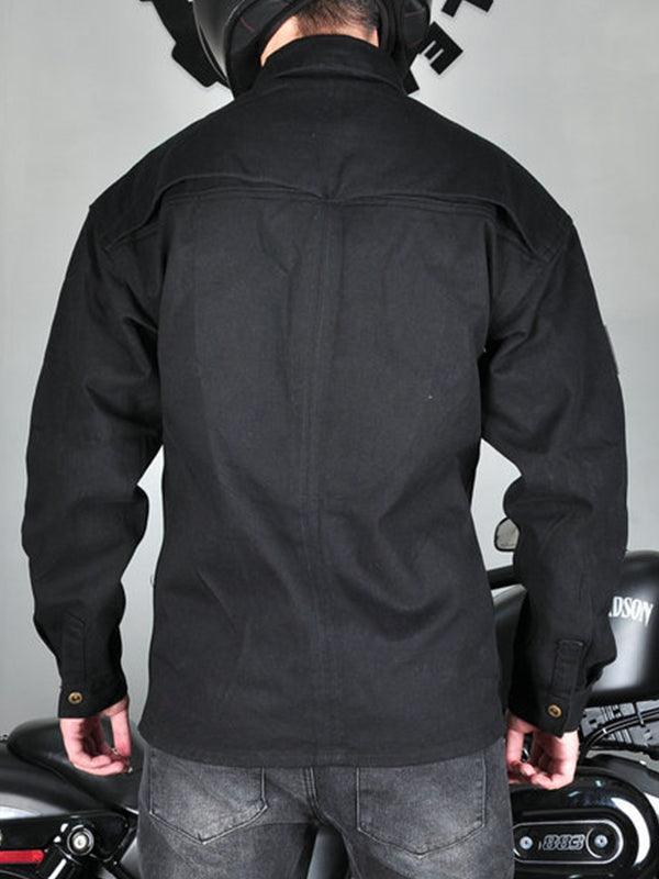 Men's Retro Windproof and Anti-fall Cycling Long Sleeve Shirt