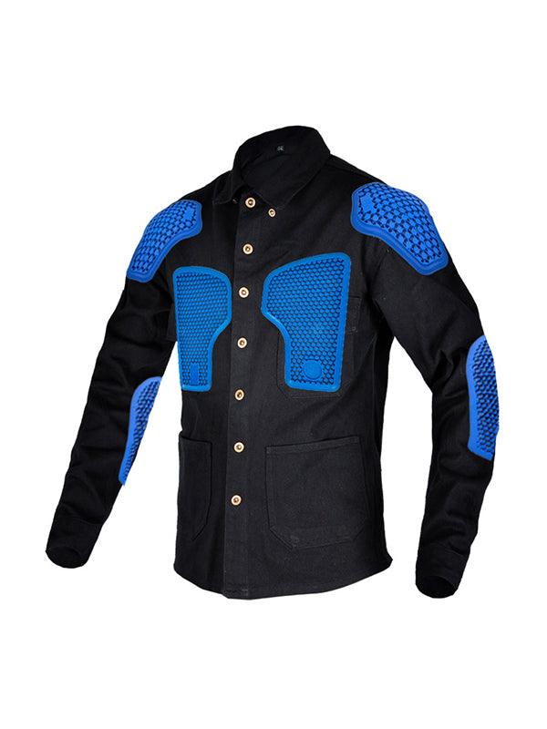 Men's Retro Windproof and Anti-fall Cycling Long Sleeve Shirt