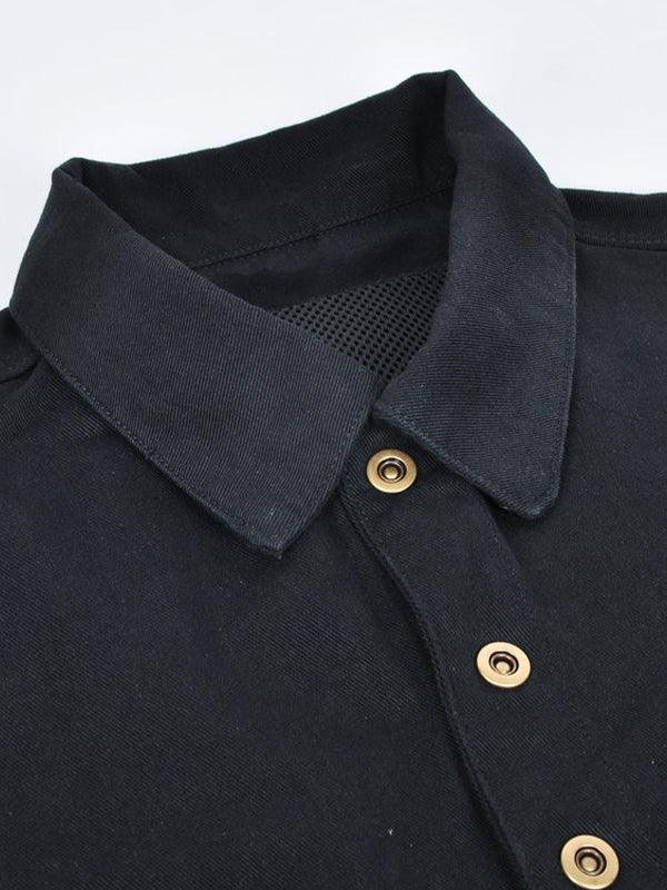 Men's Retro Windproof and Anti-fall Cycling Long Sleeve Shirt
