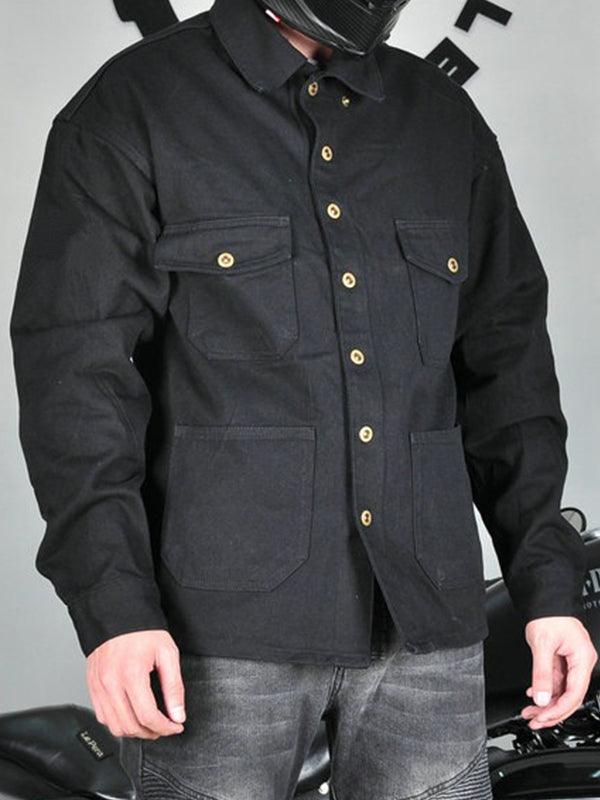 Men's Retro Windproof and Anti-fall Cycling Long Sleeve Shirt