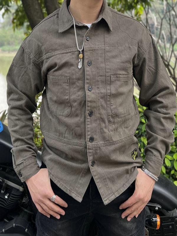 Men's Retro Casual Anti Fall Cycling Long Sleeve Shirt