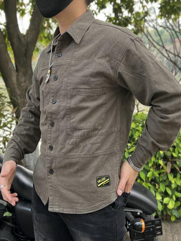 Men's Retro Casual Anti Fall Cycling Long Sleeve Shirt
