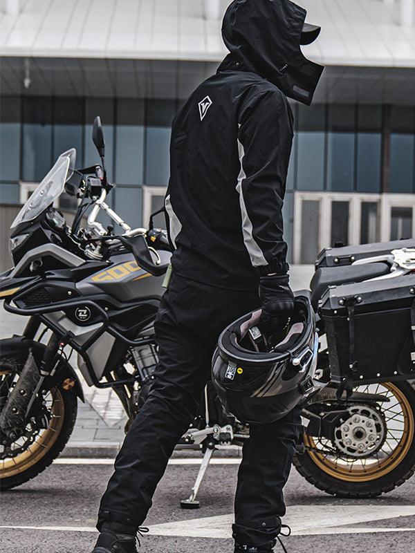 Men's Motorcycle Raincoat Long Sleeve Tracksuit Set