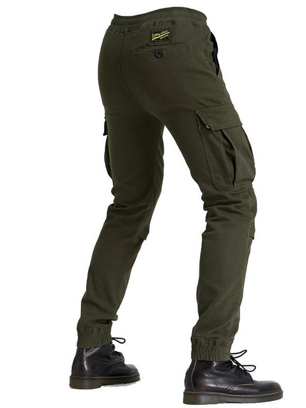 Men's Casual Multi-Pocket Overalls Motorcycle Pants