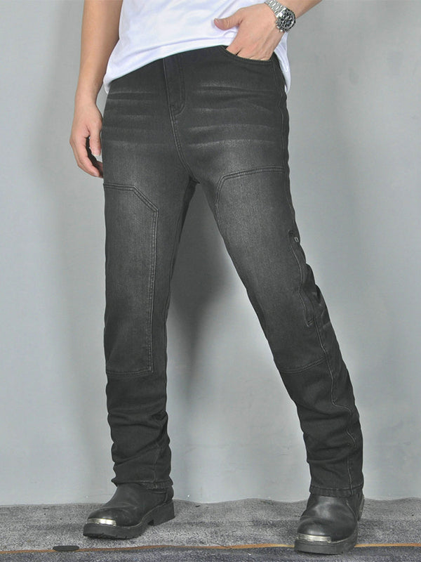 Men's Comfort Armor Denim Riding Pants - Flexible Silicone Protectors