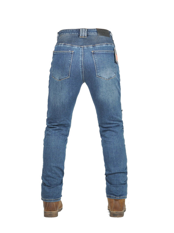Men's Comfort Armor Denim Riding Pants - Flexible Silicone Protectors