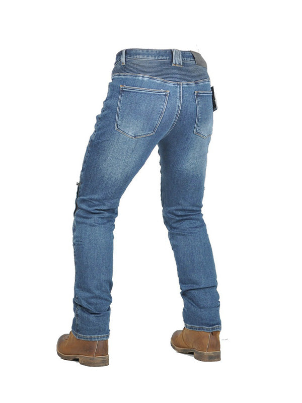 Men's Comfort Armor Denim Riding Pants - Flexible Silicone Protectors