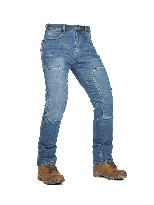 Men's Comfort Armor Denim Riding Pants - Flexible Silicone Protectors