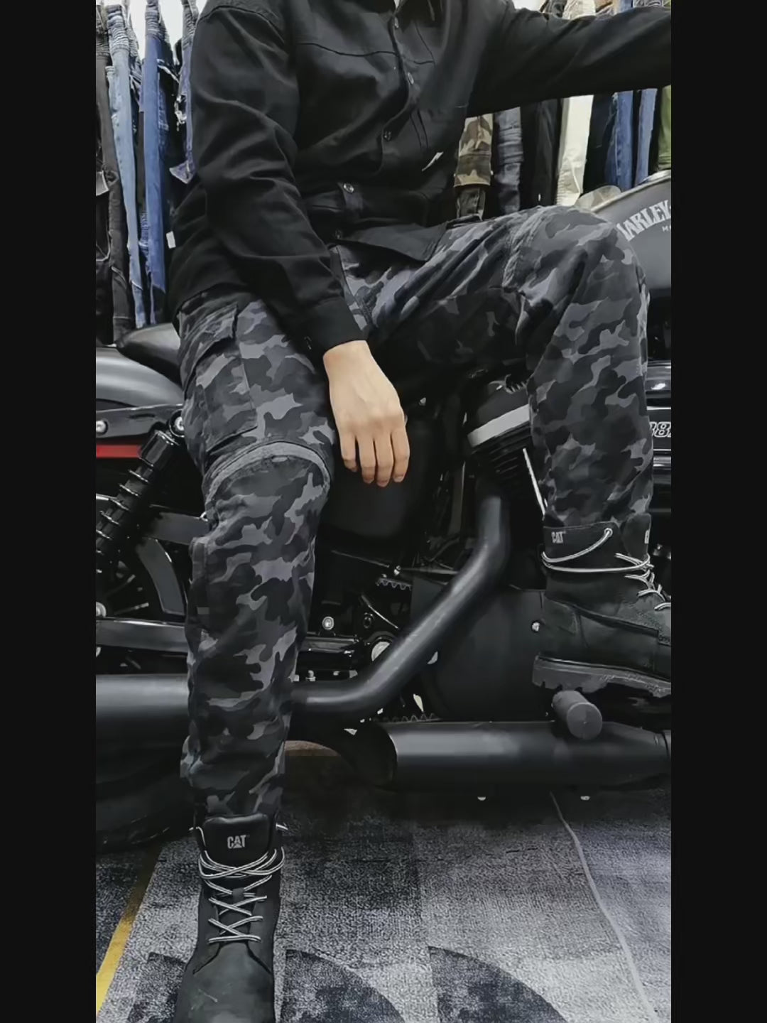 Men's Kevlar-Reinforced Riding Jeans - Extended Hip-to-Knee Armor